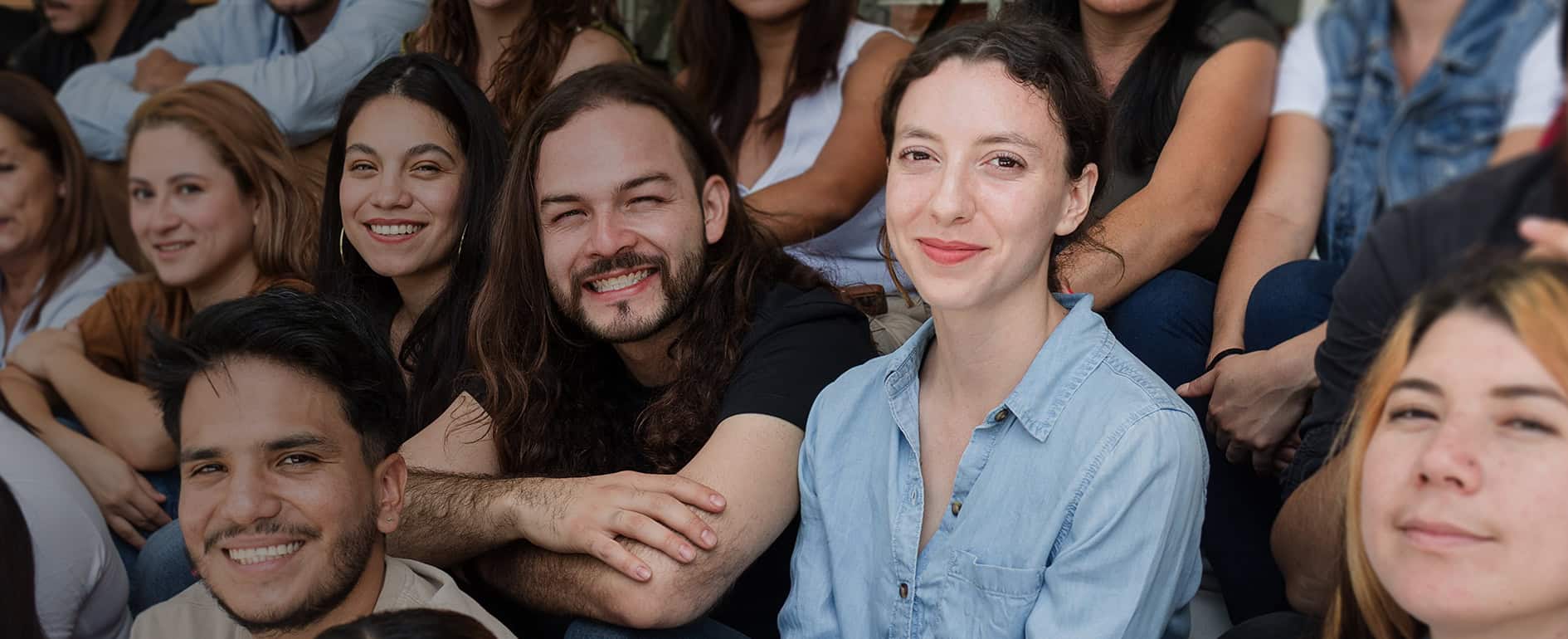 Group of people smiling