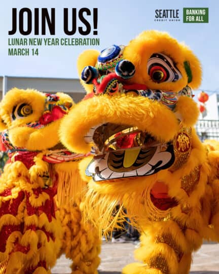 Lunar new year lion dancers
